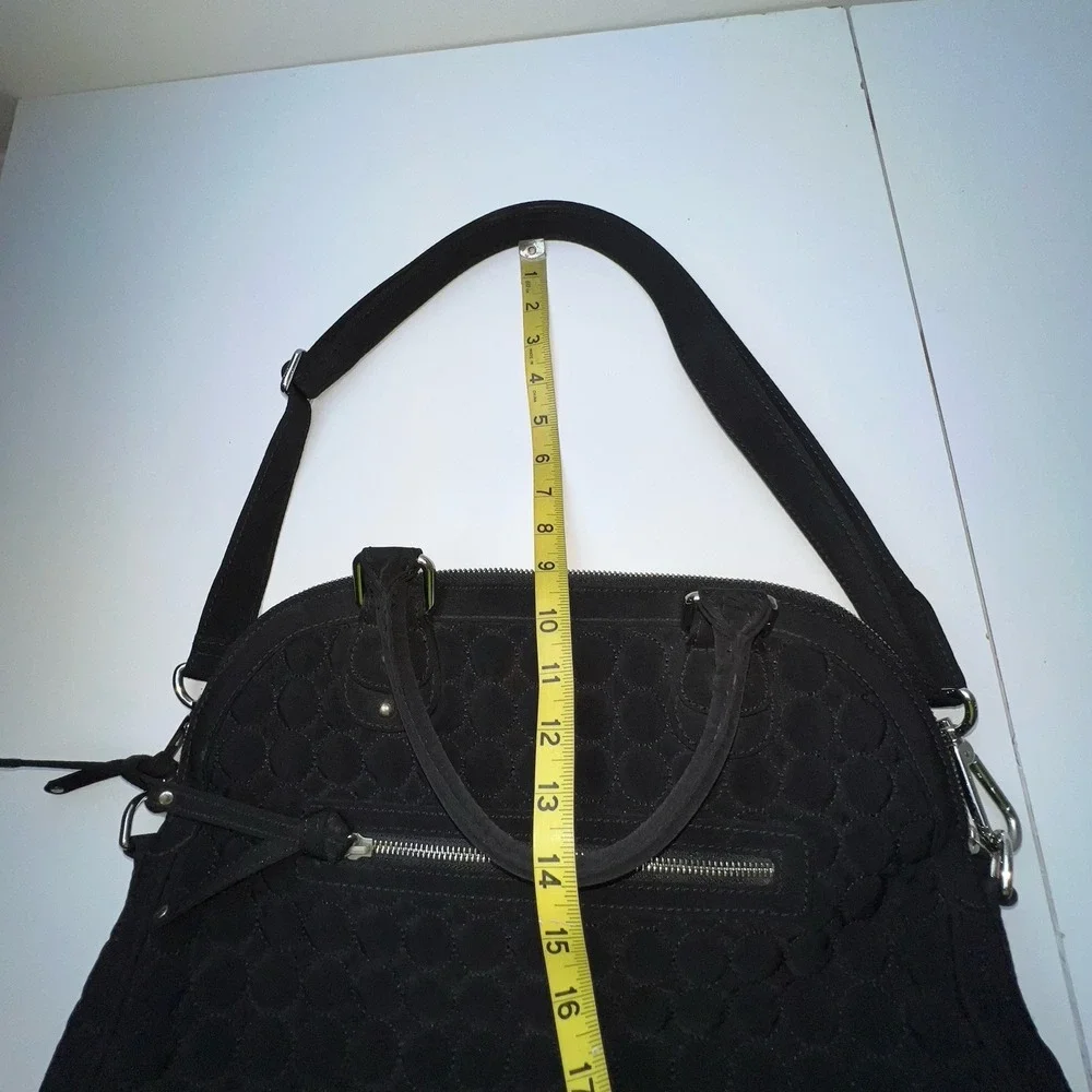 Vera Bradley Black Large Quilted Multi-Strap Travel Tote Crossbody Bag 15